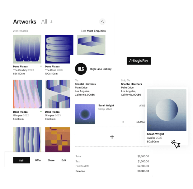 Complete gallery management, Run everything you need from one place.