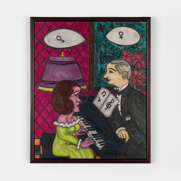 William N. Copley The Awakening Conscience, 1963 oil on canvas 39 x 31 1/2 inches 99.1 x 80 cm