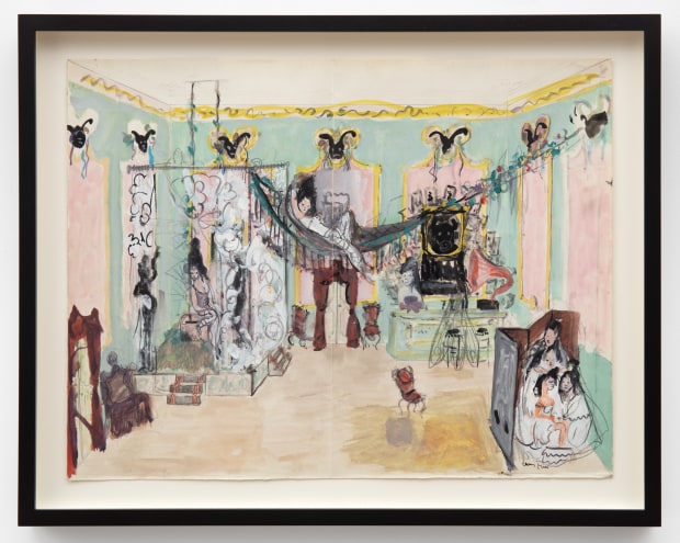 Leonor Fini Le Ballet des Insectes, 1961 gouache on paper 13 x 17 1/8 inches 33 x 43.5 cm