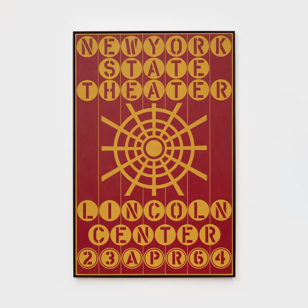 Robert Indiana New York State Theater, 1964 oil on canvas 92 1/8 x 62 1/4 inches 234 x 158 cm