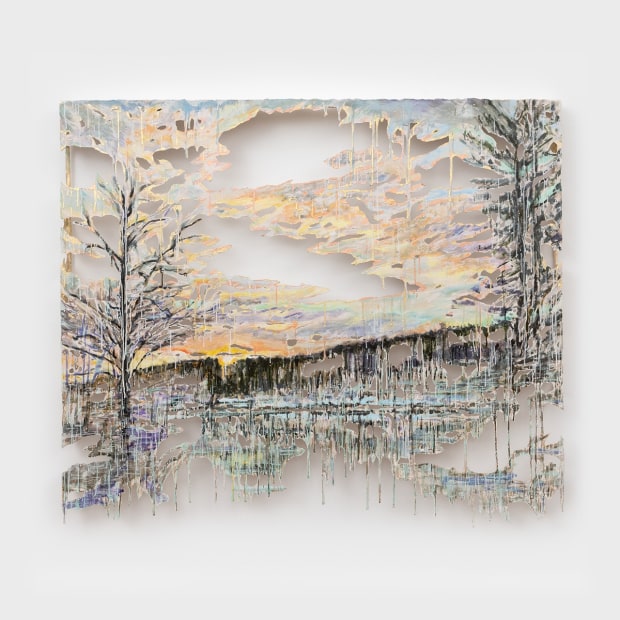 Diana Al-Hadid It's Been Almost a Year, 2024-2025 polymer gypsum, fiberglass, steel, plaster, metal leaf and pigment 58 x 64...