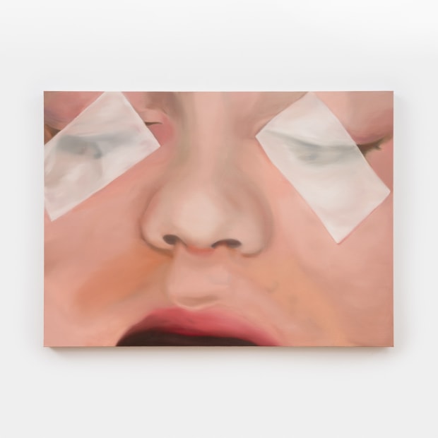 Lyn Liu Eyes wide shut, 2024 oil on linen 40 1/4 x 55 inches 102.2 x 139.7 cm