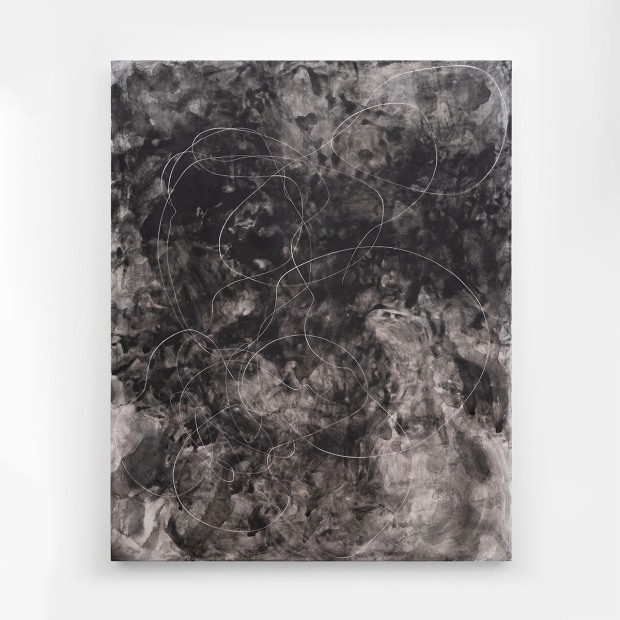 Elliott Puckette Covering, 2024 ink, gesso and kaolin on wood panel 60 x 48 inches 152.4 x 121.9 cm