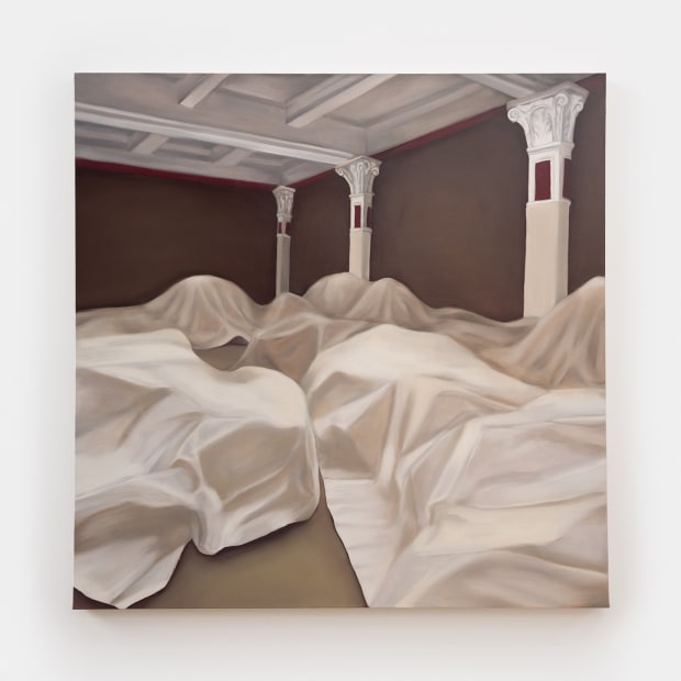 Lyn Liu Facade, 2024 oil on linen 45 1/4 x 45 inches 114.9 x 114.3 cm