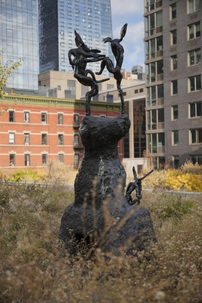 Barry Flanagan Large Monument, 1996 bronze 116 1/2 x 52 x 43 1/4 inches 295.9 x 132.1 x 109.9 cm...