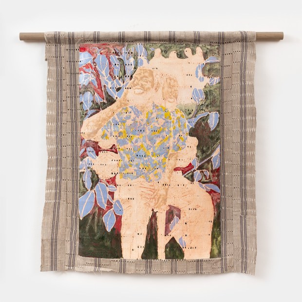 Nengi Omuku We, 2024 oil on sanyan 40 1/8 x 36 1/4 inches, overall 102 x 92 cm 36 1/4...