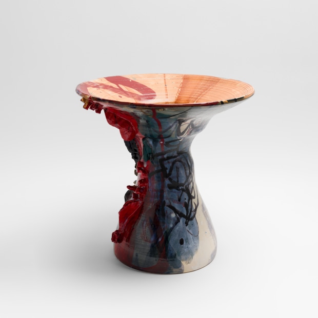 Elliott Hundley Untitled, 2023 stonewear 14 1/2 x 14 x 14 inches 36.8 x 35.6 x 35.6 cm