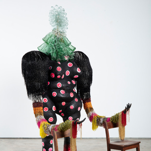 THE BEAST, or Self Portrait (2022), now in the collection of the Wichita Art Museum, similarly features a figure who...