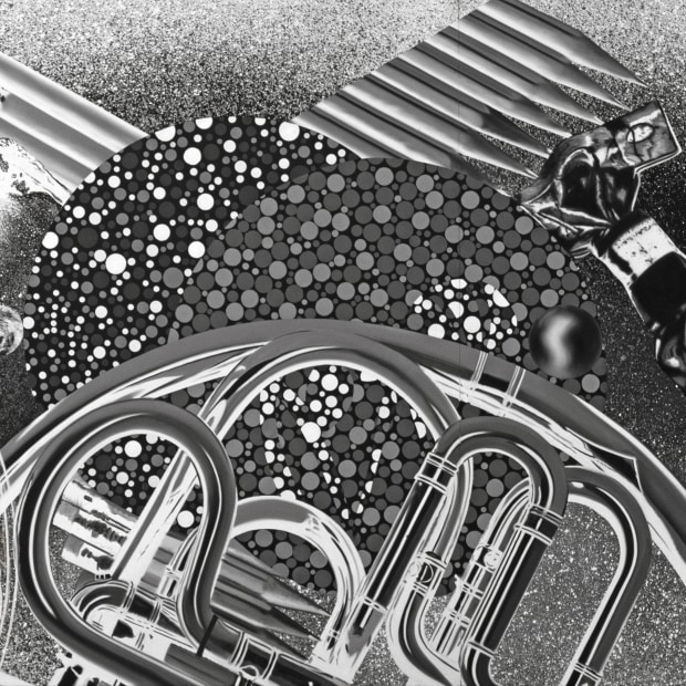 James Rosenquist Time Dust–Black Hole, 1992 oil and acrylic on canvas 84 x 420 inches 213.4 x 1066.8 cm