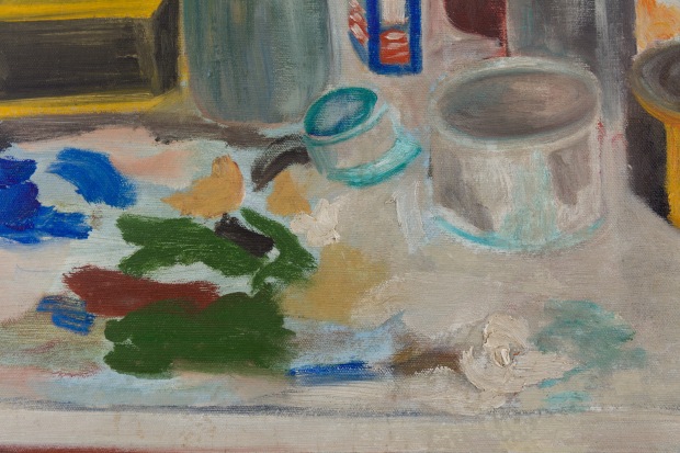 Jane Freilicher The Painting Table, 1954 oil on linen 26 x 40 inches