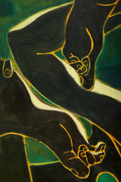 Mark Yang Green Clouds, 2022 oil on canvas 60 x 40 inches 152.4 x 101.6 cm