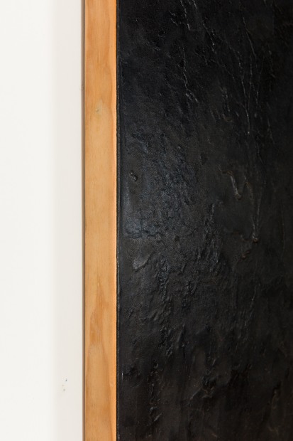 Bernar Venet Goudron, 1963 tar on canvas 58 5/8 x 51 1/8 inches 149 x 130 cm