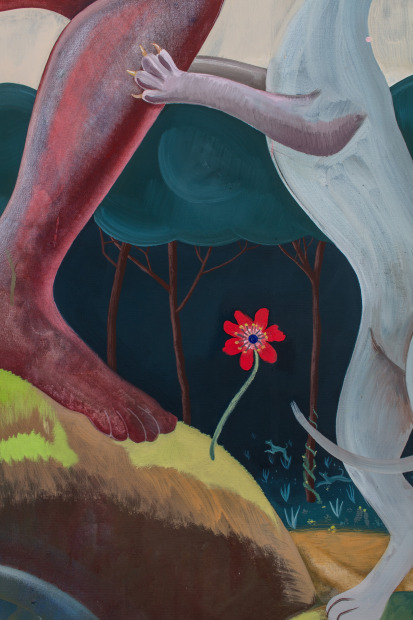 Sara Anstis Anemone, 2021 acrylic and oil on canvas 63 x 47 1/4 inches 160 x 120 cm