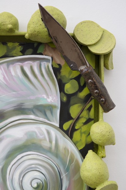 Stephanie Temma Hier In my own Dream, 2021 oil on linen with glazed stoneware sculpture 31 x 24 inches 78.7...