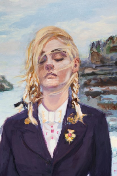 Janet Werner Cliffs, 2021 oil on canvas 54 x 45 inches 137.2 x 114.3 cm