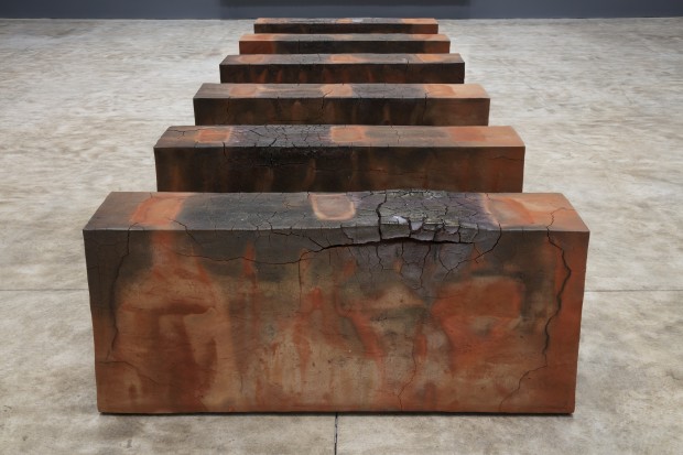 Bosco Sodi Untitled, 2020 clay 24 3/8 x 59 7/8 x 15 3/4 inches (each) 61.9 x 152.1 x 40...