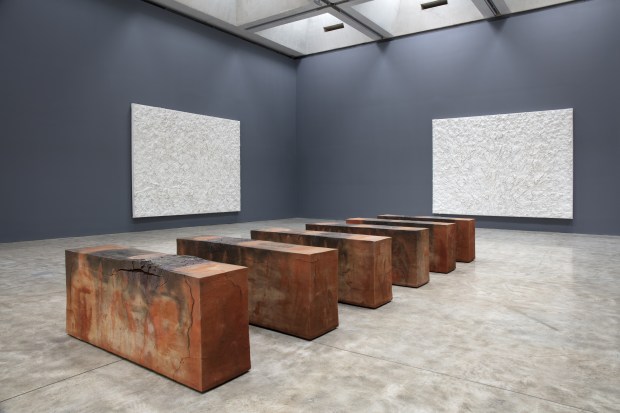 Bosco Sodi Untitled, 2020 clay 24 3/8 x 59 7/8 x 15 3/4 inches (each) 61.9 x 152.1 x 40...