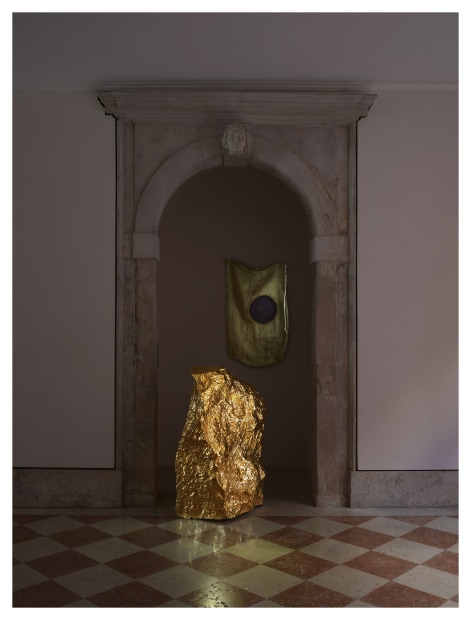 Sodi collects solidified volcanic magma from the Ceboruco volcano in Mexico to make his rock sculptures. He covers these fragments...