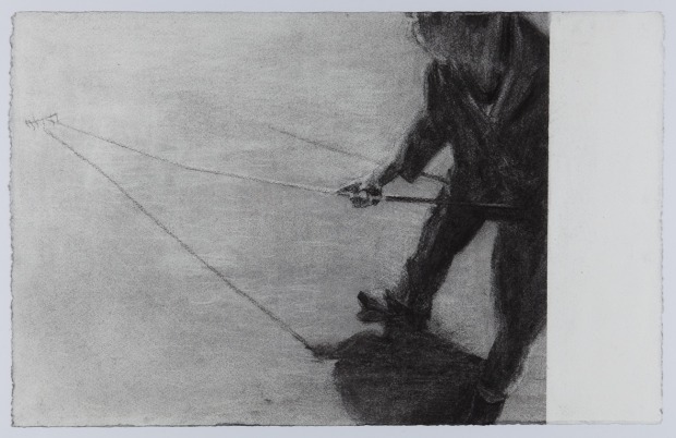 Peter Morrens, Blind Spot, 2017, graphite and charcoal on paper