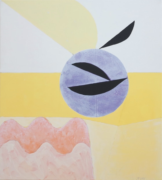 Jürgen Partenheimer, Un'ala interminabile, #32, 2017, oil on canvas, 50 x 45 cm