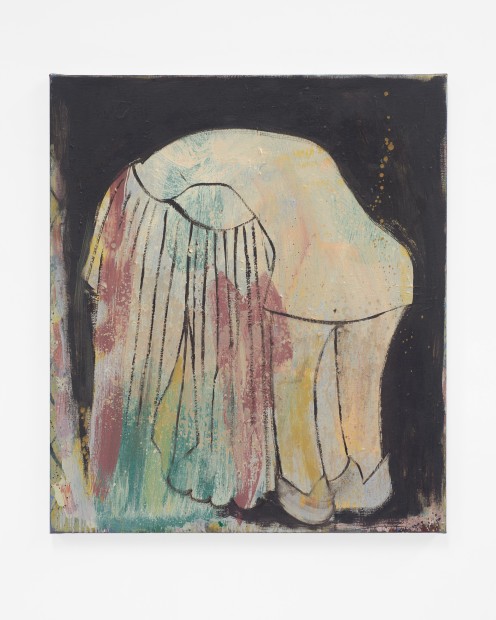Veerle Beckers, Met zonder jas, 2024, oil on canvas, 70 x 60 cm