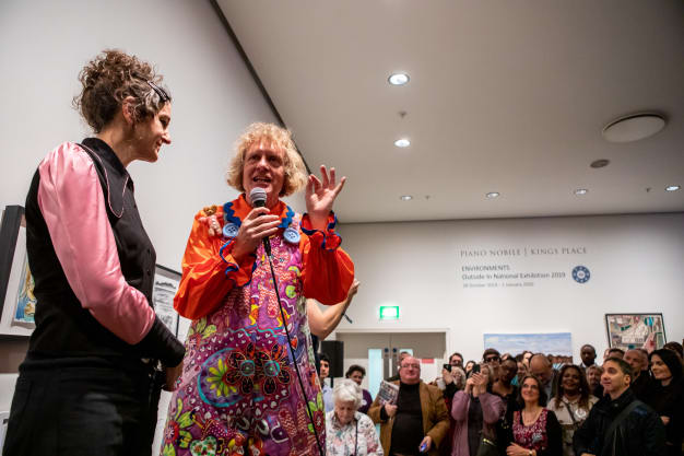 Grayson Perry and Cathie Pilkington at Piano Nobile Kings Place