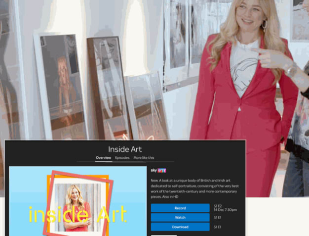 Director Robert Travers with Kate Bryan in Sky Arts Documentary