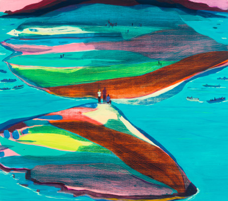 Jules de Balincourt, Another Divided Island, 2017