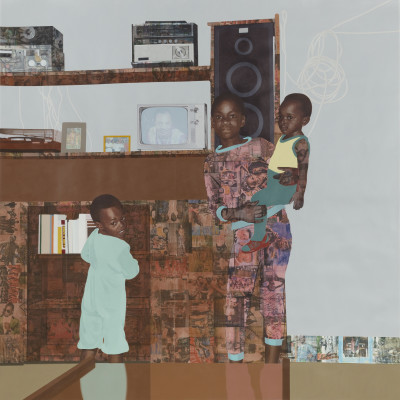 Njideka Akunyili Crosby, "The Beautyful Ones" Series #9, 2018