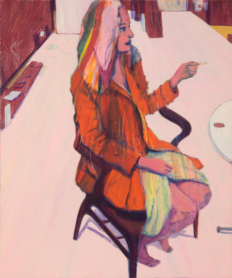 Jules de Balincourt, Sarah in the Studio, 2021
