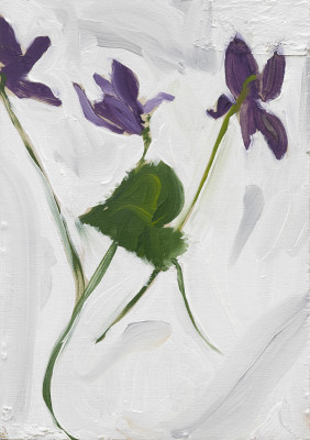 Chantal Joffe, Violets, 2019