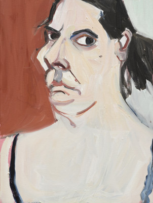 Chantal Joffe, Self-Portrait III, July, 2018