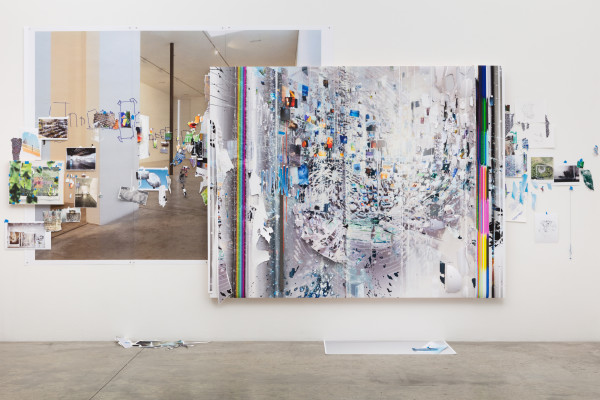Sarah Sze, Afterimage, Rainbow Disturbance (Painting in its Archive), 2018