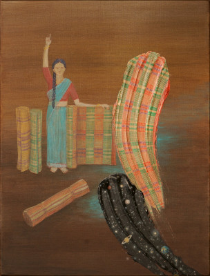 NS Harsha, Smears to weave her everyday, 2019