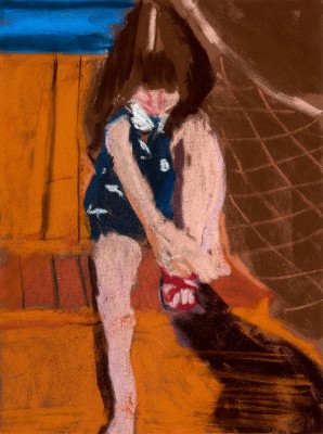 Chantal Joffe, Esme Doing Up Her Sandal, 2016