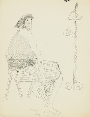 Milton Avery, Untitled (Seated Woman and Lamp), n.d.