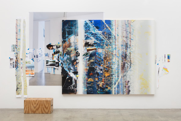 Sarah Sze, Afterimage, Yellow Blow Out (Painting in its Archive), 2018