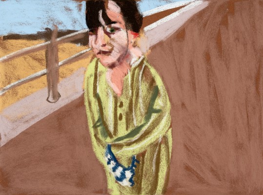 Chantal Joffe, Esme in a Green Nightshirt, 2016