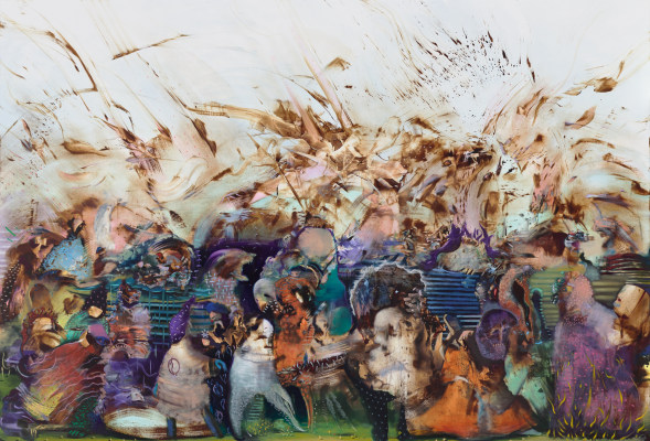 Ali Banisadr, We Work in Shadows, 2017