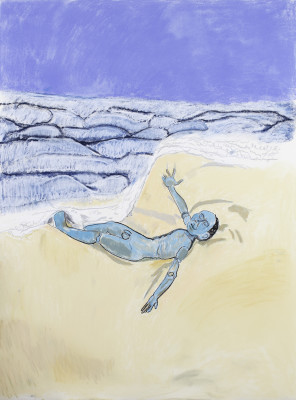 Paula Rego, The Sky was Blue the Sea was Blue and the Boy was Blue, 2017