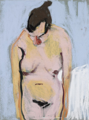 Chantal Joffe, Self-Portrait Looking Down, 2018