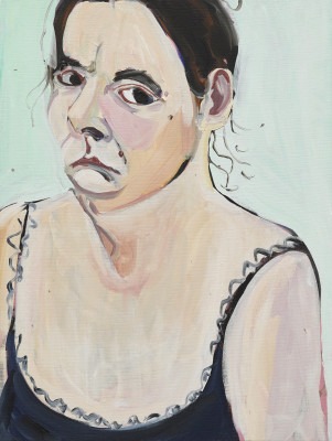 Chantal Joffe, Self-Portrait II, July, 2018