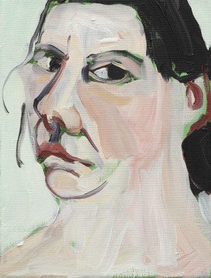 Chantal Joffe, Self-Portrait III, April, 2018