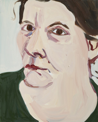 Chantal Joffe, Self-Portrait (large head), 2016