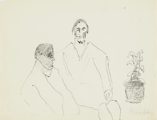 Milton Avery, Study for 'Two Poets', 1963