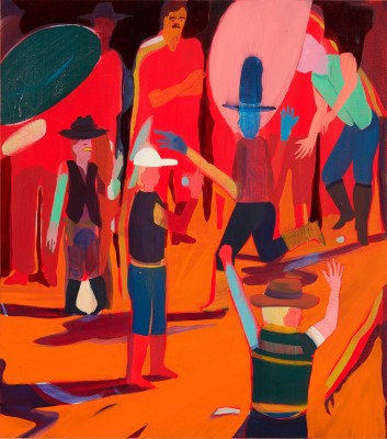 Jules de Balincourt, Dancing Cowboys, 2016