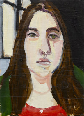 Chantal Joffe, Esme at the Diner (study), 2019