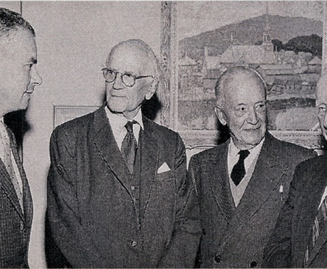 Walter Klinkhoff accompagné d'Arthur Lismer, Edwin Holgate et A.Y. Jackson.