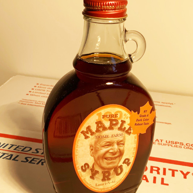 E. Tilly Strauss, One 8oz. Bottle dark Home Farm Maple Syrup, 2021