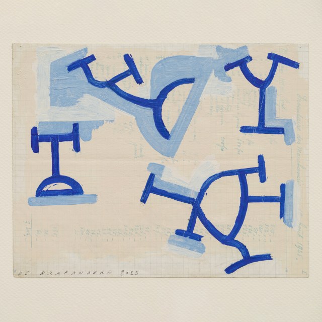 Mario De Brabandere, Zonder titel (Untitled), 2025, oil paint on paper, 17 x 21,5 cm / (artist frame) | photo by Shivadas De Schrijver